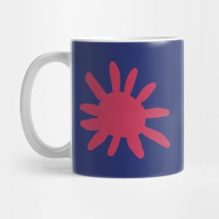 Viva Magenta Abstract Minimal Flower Mug